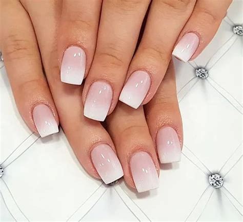 ombre nails nude and white|Top 10 nude and white ombre nails ideas and inspiration